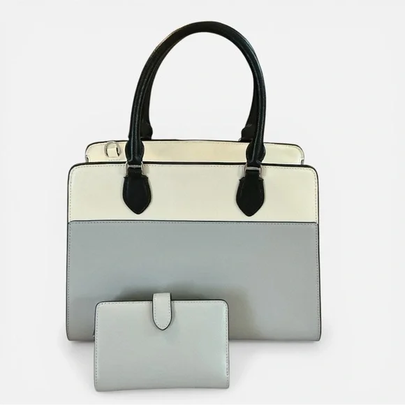 NEW-KATE SPADE MADISON COLORBLOCK SAFFIANO LEATHER MEDIUM SATCHEL & BILFOLD. - Picture 2 of 16